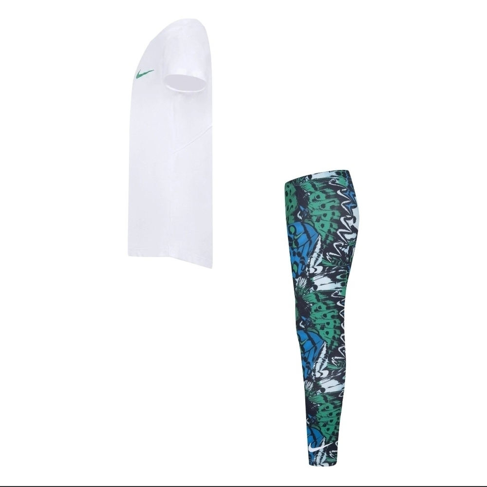 Nike Blue and Green Matching Set with Botanical Leggings - Picture 6 of 14